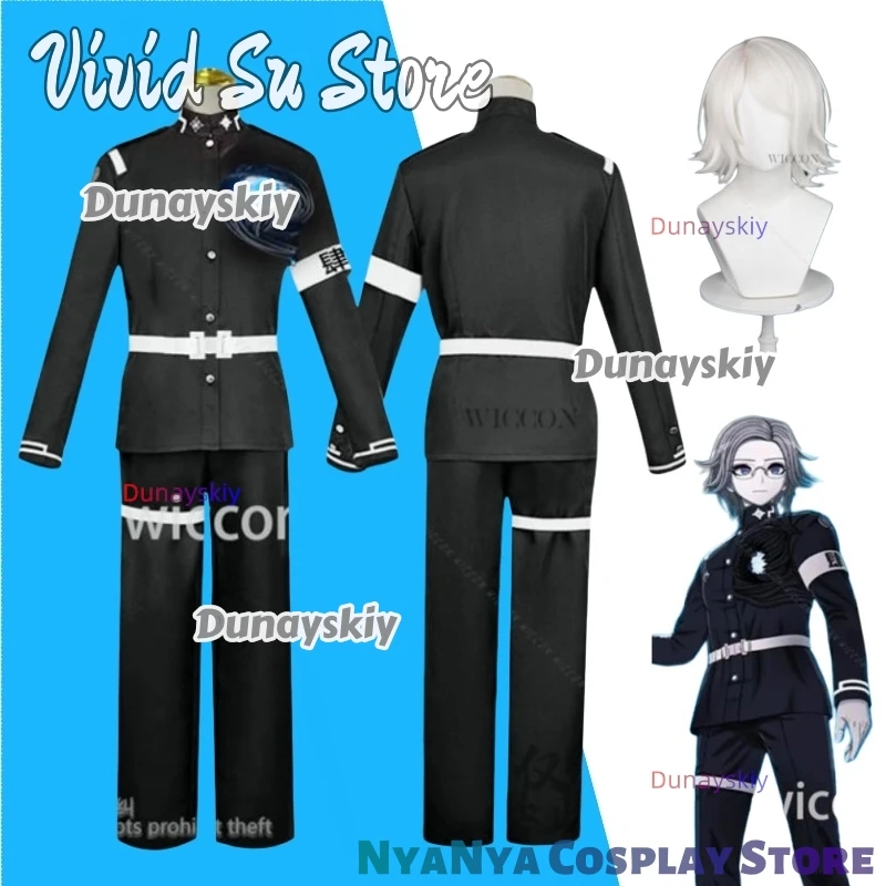 [Dunayskiy] Kostum Game The Hundred DK School Aotsuki Eito Cosplay Seragam Anime Pakaian Pelaut Ban Lengan Wig Pria Horor