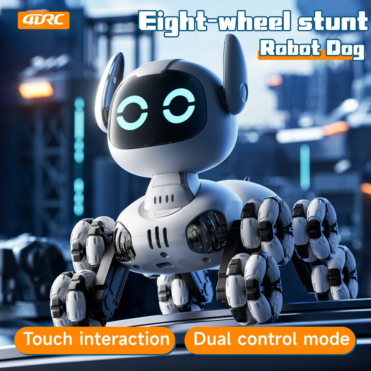 8WD RC Auto Intelligente Fernbedienung Roboter Hund Touch-sense Musik Stunt RC Welpen LED Licht Augen Elektronische Tier haustier Kinder Spielzeug