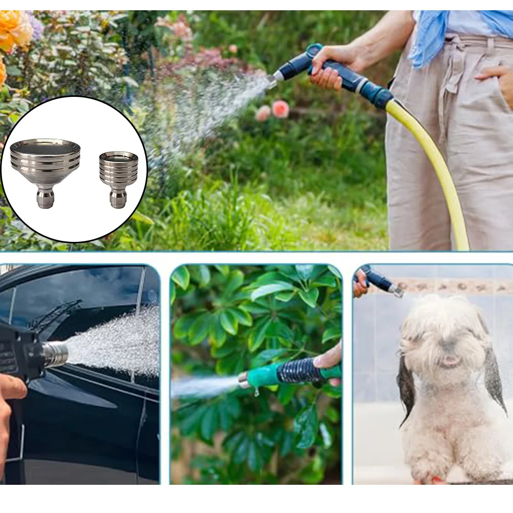 

1/4 Quick Connect Showerhead, High-Pressure Water Quick Insert Nozzle Quick Connect Wash Cars Garden Urban Tool ﻿