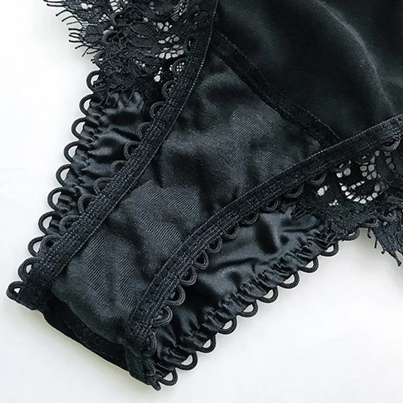 Sexy Eyelashes Lace Panties Women Underwear Low-waist Lingerie Temptation Breathable Underpant Thong G String Intimates