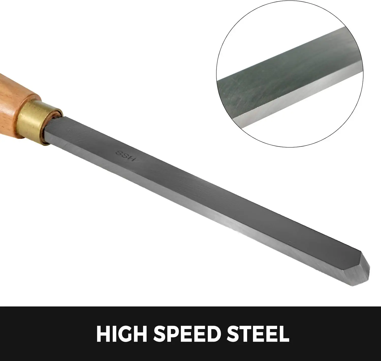 Bubut pahat 8 buah kayu bubut pahat Cutting ukiran baja HSS pisau kayu alat bubut pahat Set kotak kayu