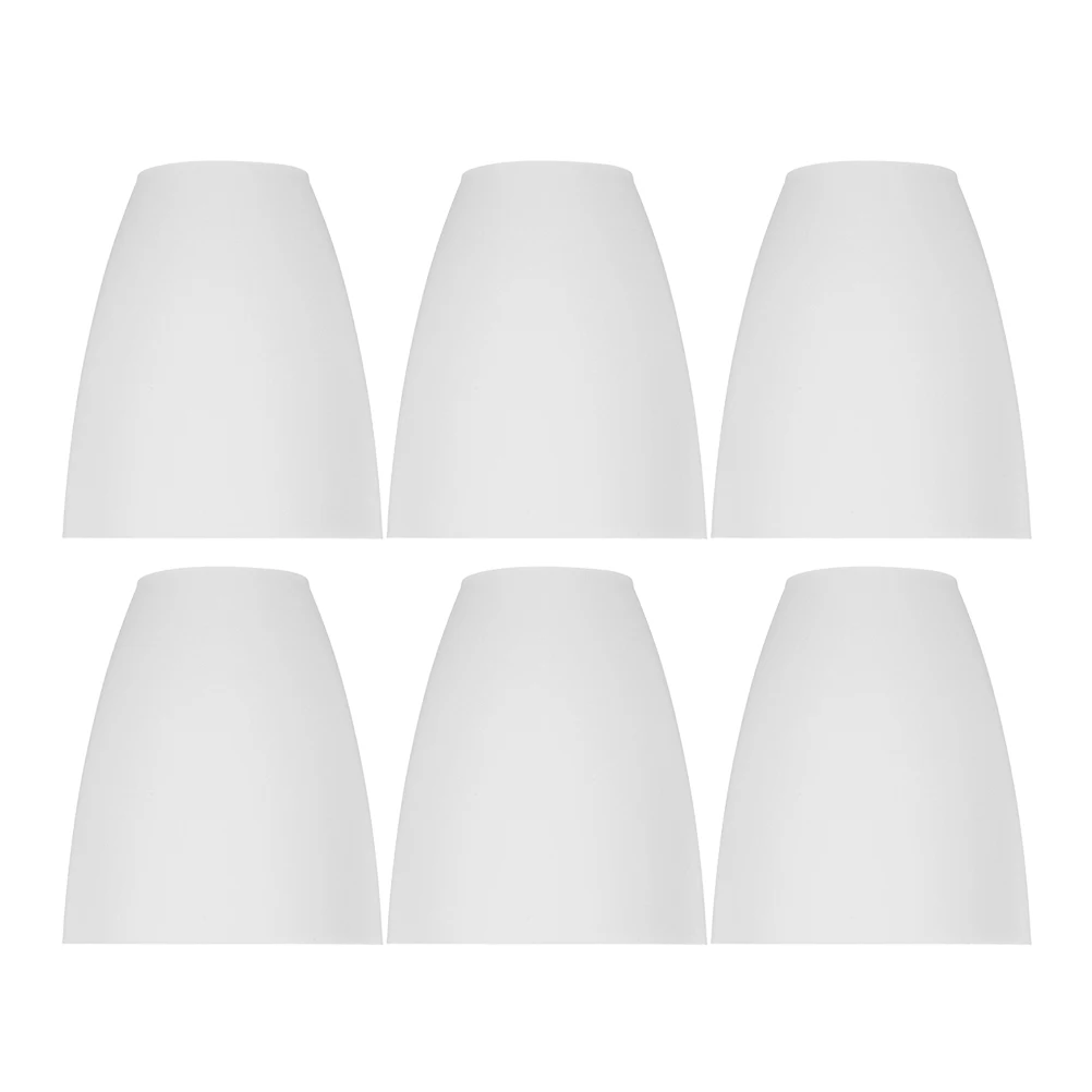 

6pcs Plastic Lampshade Covers PP Material Lightweight Portable Home Decor Replacement Shades for Lamps Small Desk Bathroom
