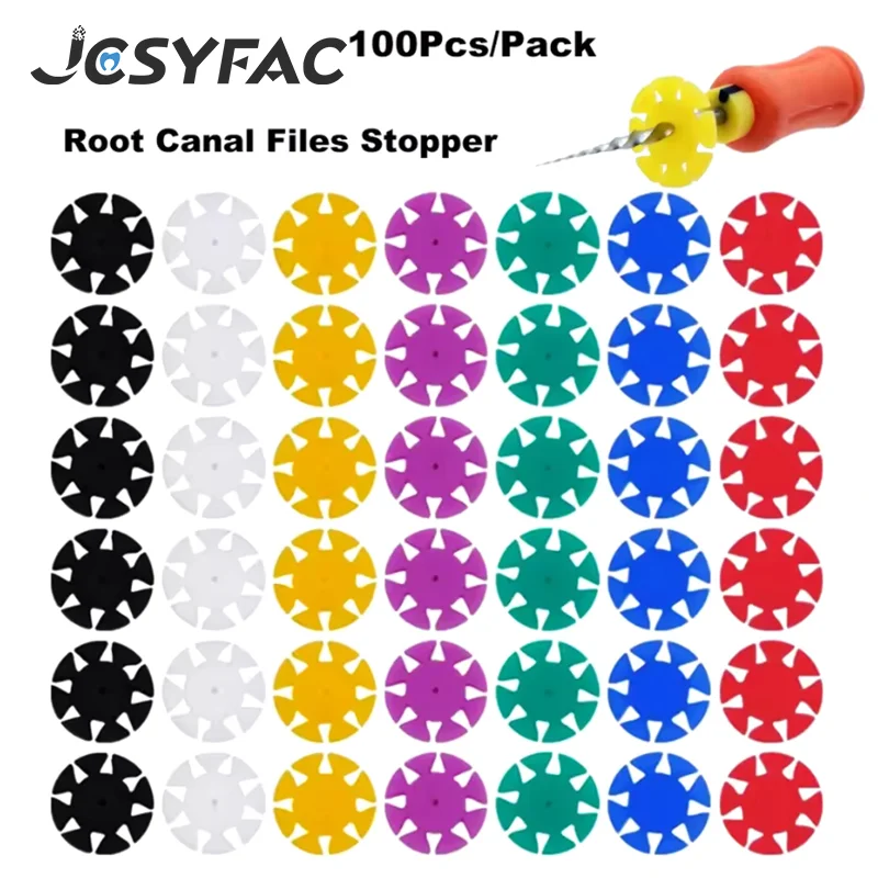 

100Pcs Multicolour Dental Endo File Disinfection Root Canal Rotary File Silicone Marking Counter Flower Circle Ring Counter Tool