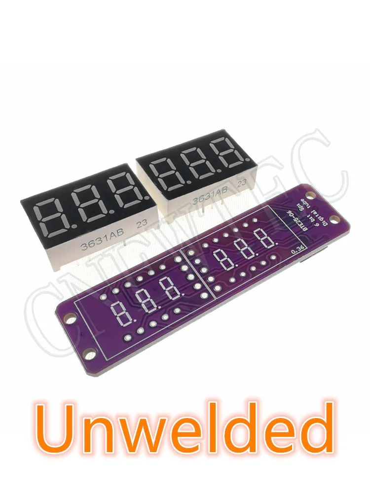 MAX7219 0,36-calowy 6-bitowy cyfrowy wyświetlacz LED 7-segmentowy moduł 6 kolorów dostępny dla Arduino STM32 STC AVR ESP32 Nieprzeszczepiony — zdjęcie produktu 7