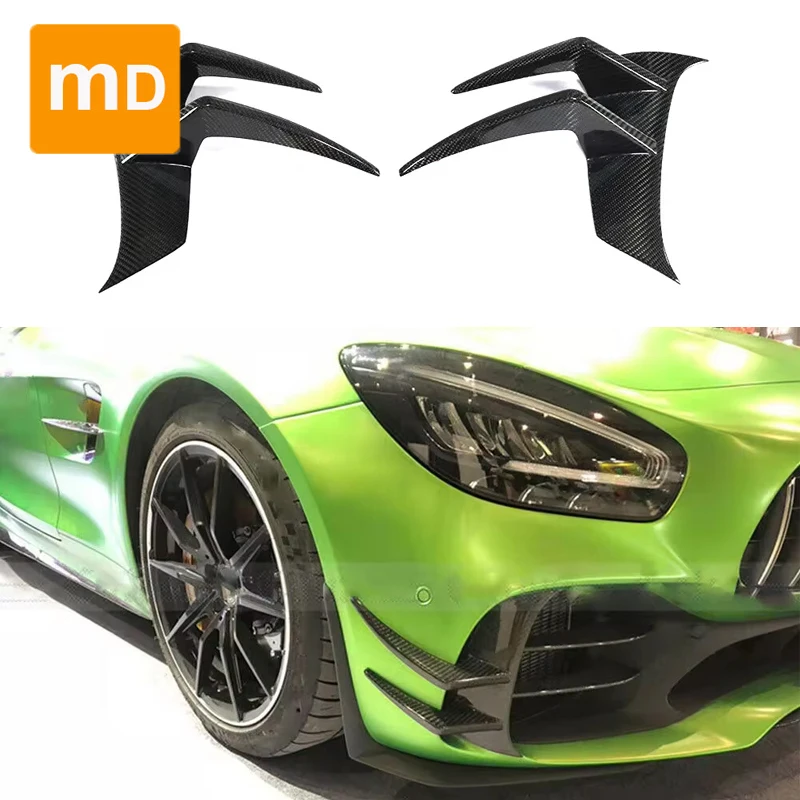 

Fits for Mercedes Benz AMG GT R 16-19 Carbon Fiber Front Bumper Splitters Side Fins (Fits: AMG GT R)