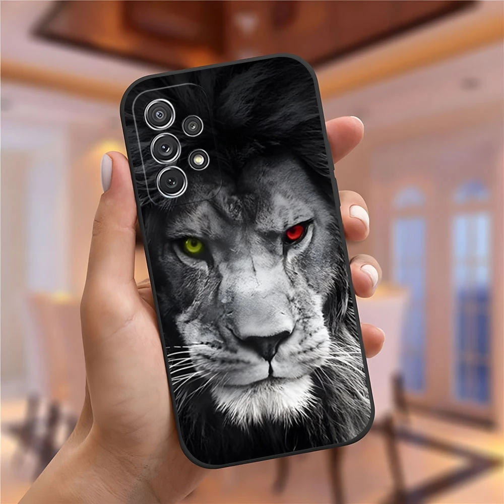 Animal Lion Wolf Tiger Eagle Phone Case For Samsung S23 Ultra S24 S22 S20 Fe S21 Plus Galaxy A54 A34 A16 A53 A13 Back Cover