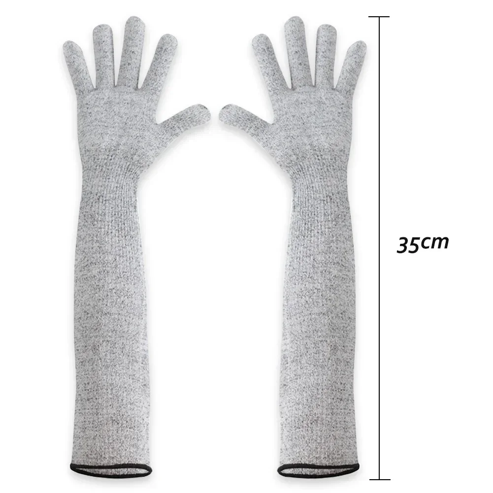 1/2PCS Level 5 HPPE Safety Sleeves Anti Cut Arm Puncture Gloves Cutting Resistant Bracers Protector Household Breathable Gloves