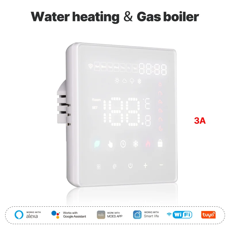 Termostat podłogowy Tuya WiFi |       Kontrola Alexa i aplikacji |       Timer, oszczędzanie energii |       5A/16A dla systemów grzewczych