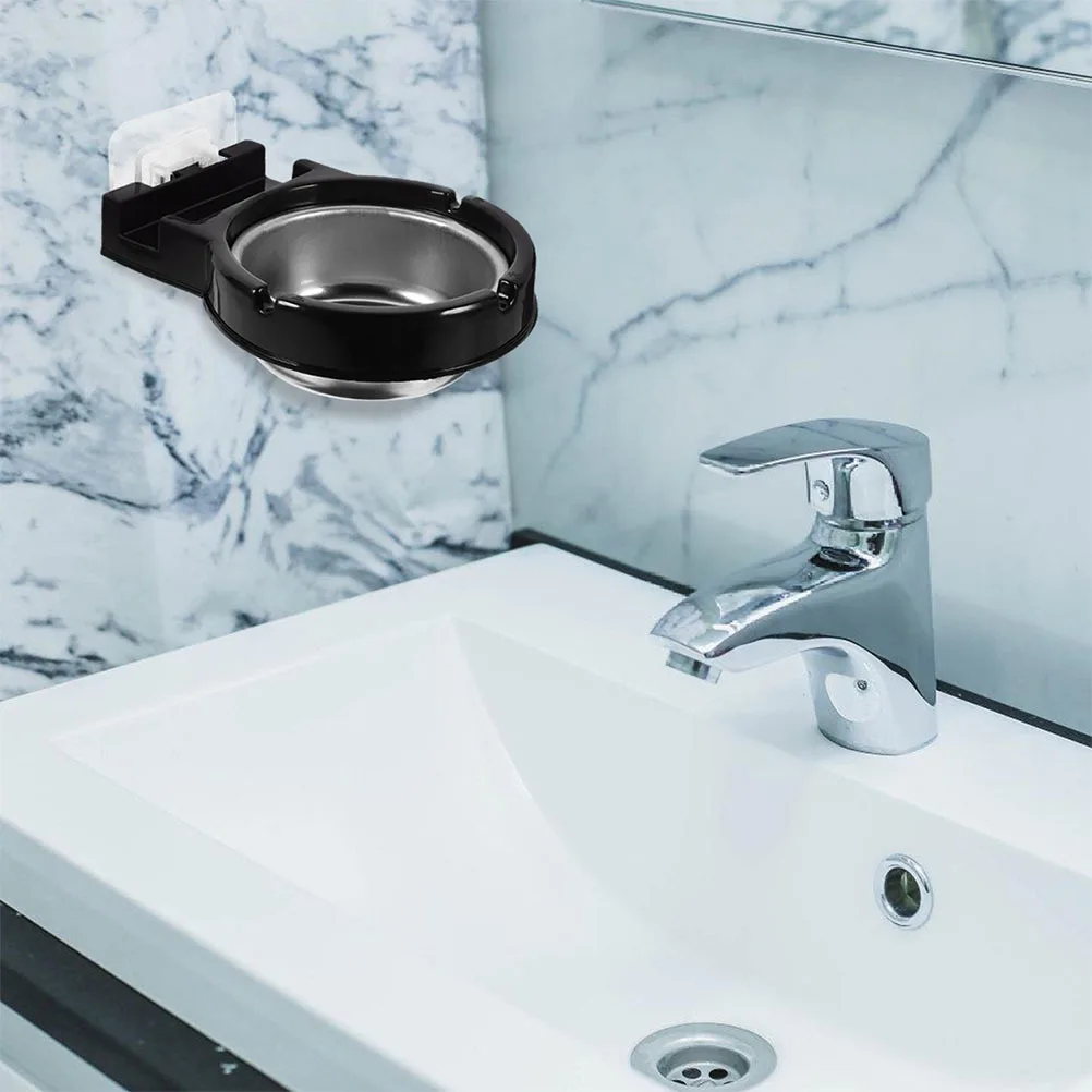 

2pcs Wall Mounted Ashtray Stainless Steel Smoke Tray For Bathroom Toilet Home Office Hotel Cigarette Disposal Butt Receptacle