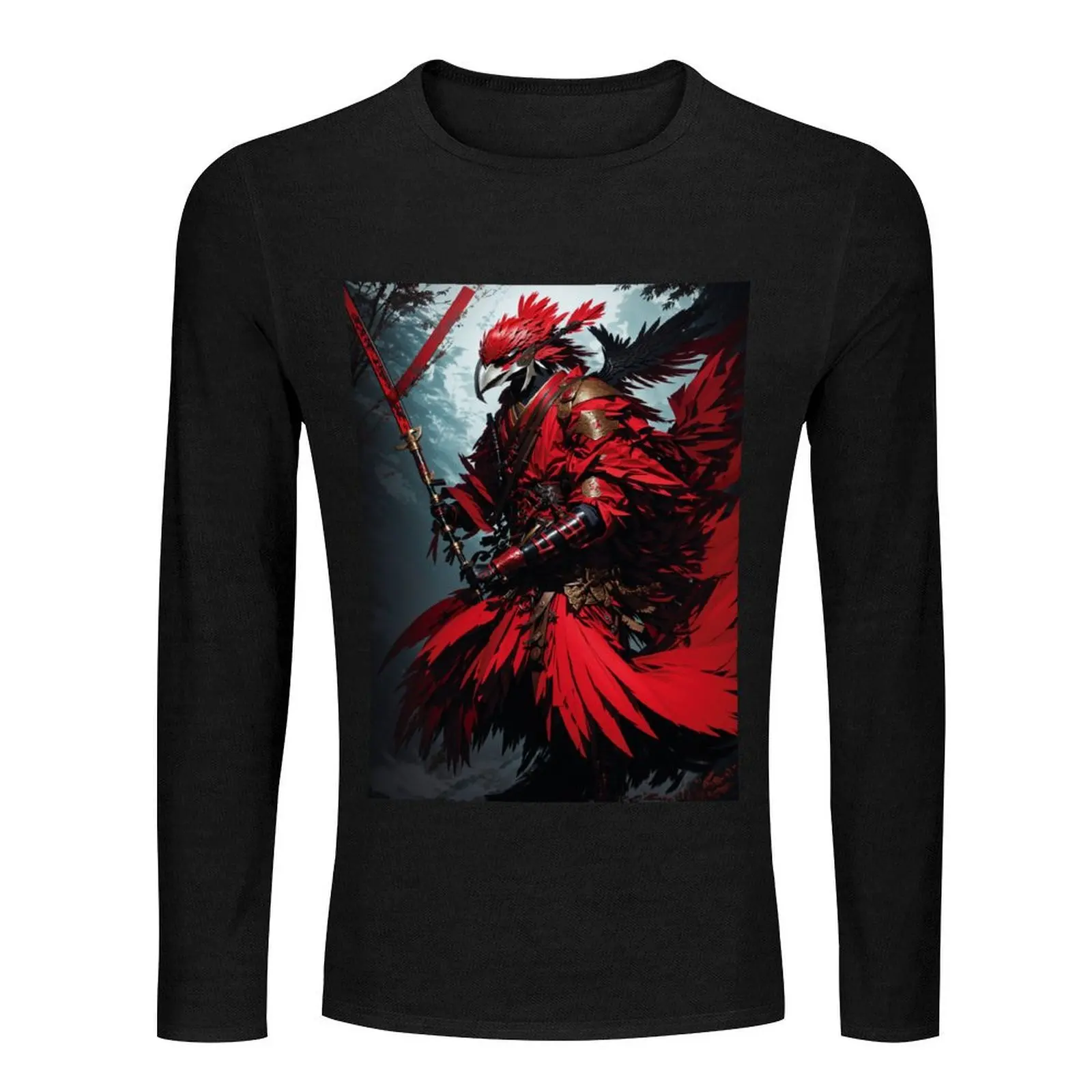 Tengu Long T-Shirt Blouse cute tops sports fan t-shirts blank t shirts mens clothing