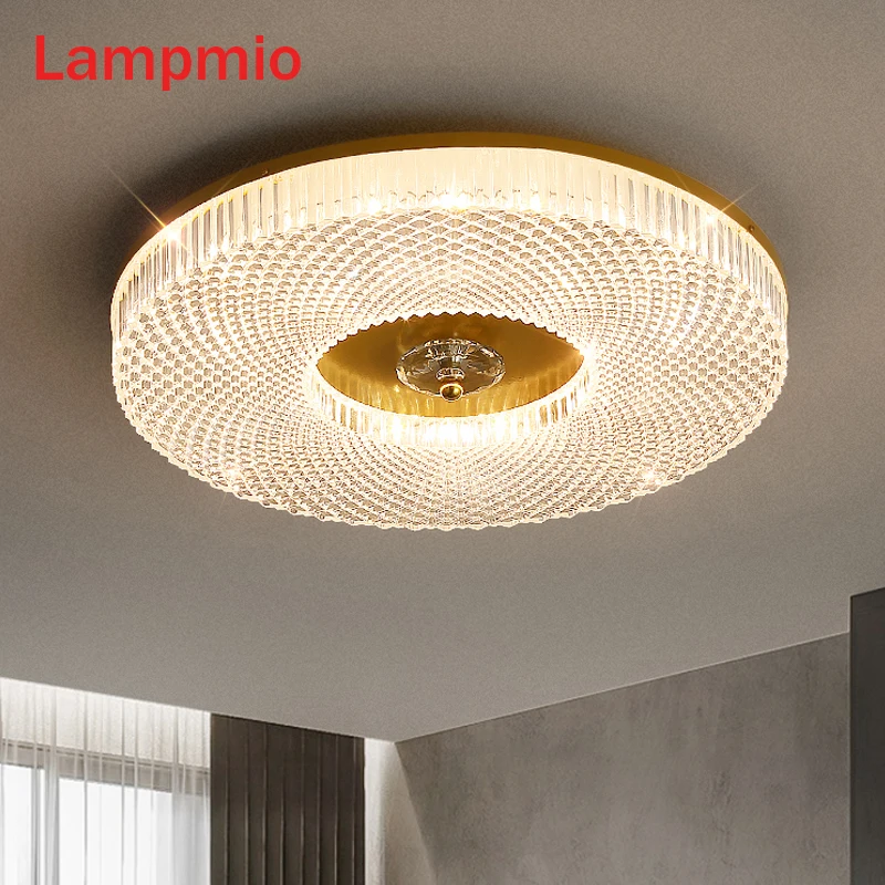 

Современные круглые потолочные светильники 50 см для спальни, черная основа, акриловый абажур 40 см, поверхностное крепление, Новое поступление 2022, обеденная лампа