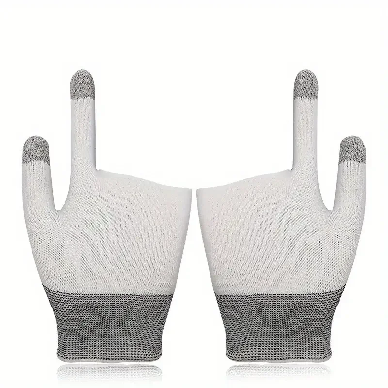 1 Paar Männer schwarz Winter 2 stücke Finger Daumen Ärmel Handschuhe Graphen rutsch feste Touchscreen-Handschuhe Gaming bequem schweiß fest