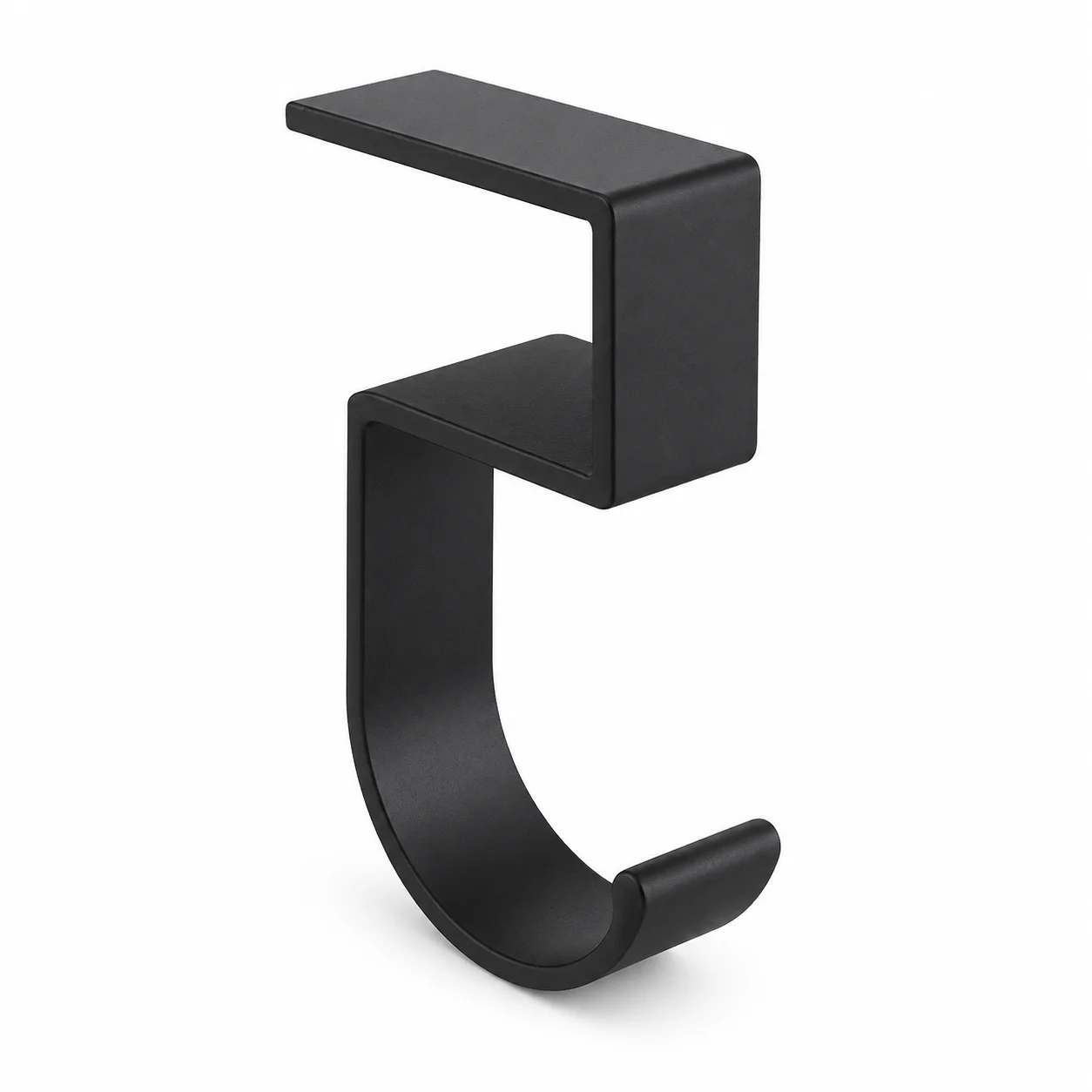 1 Pack Black Desk Purse Hook, S Shape Handbag Hanger for Table Edge, No Drill Bag Holder Hook for Purses, Backpacks, Clothes, Office, Closet and Home