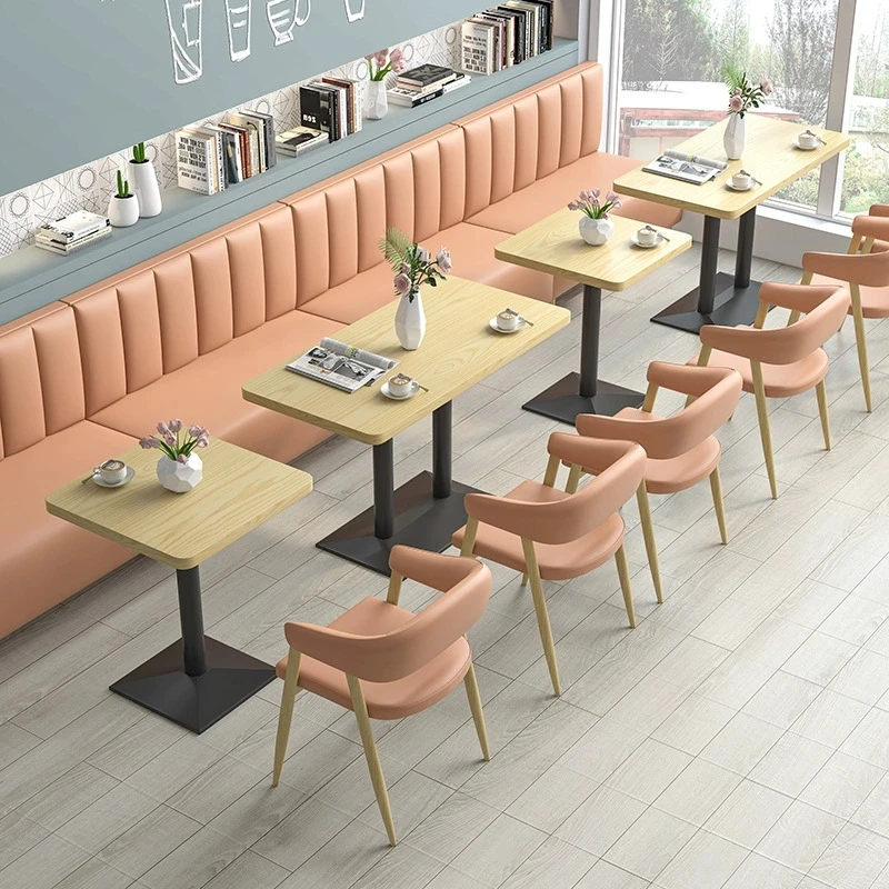 & Minimalist Metal Restaurant Furniture for Tropical Steak House Patio Booth Seating and Set