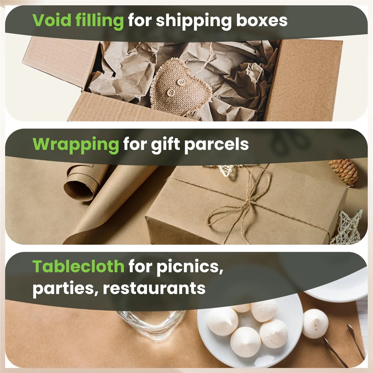 

Durable-Design 1 Roll Recycled Packing Paper 12Inch x 33FT Eco Honeycomb Paper