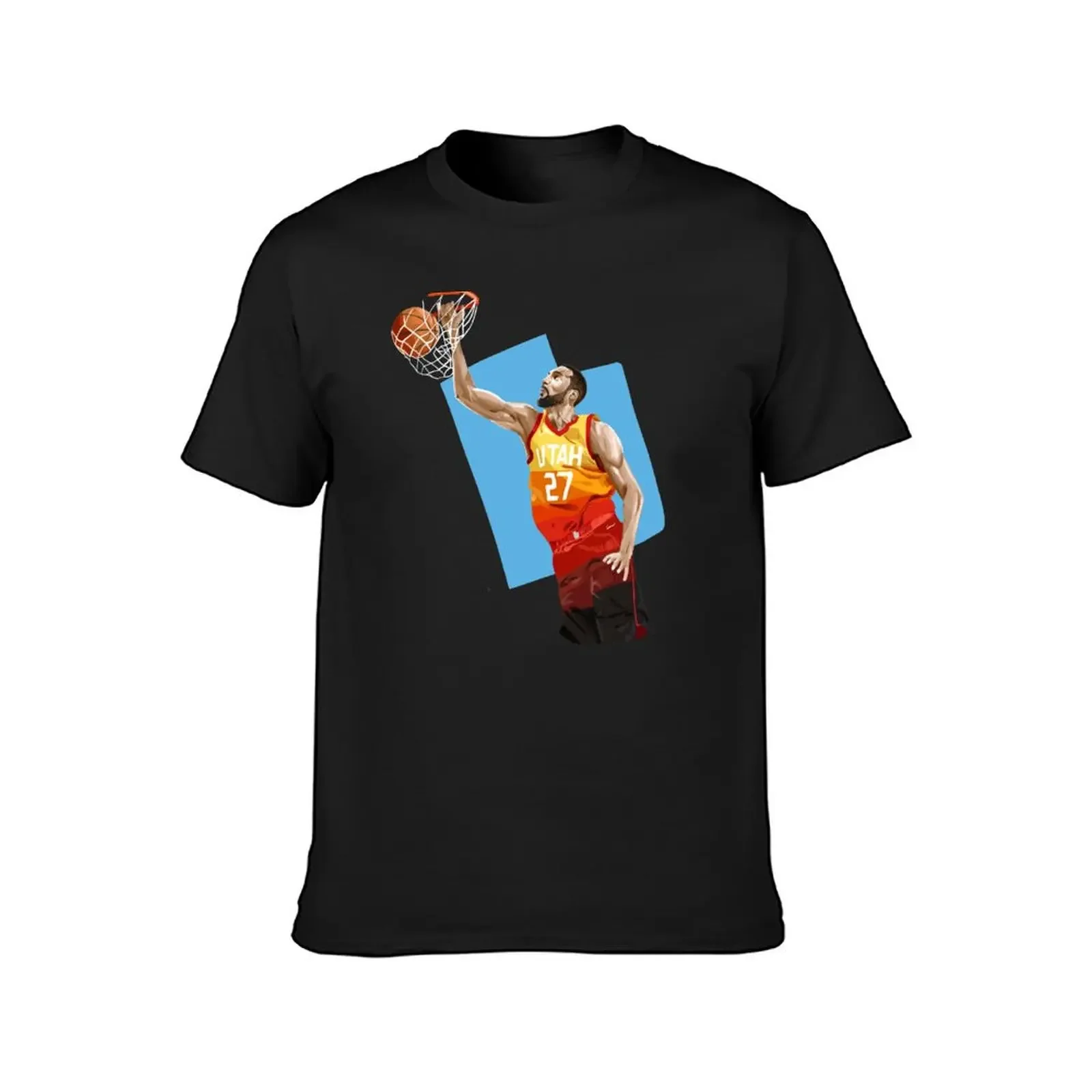 Rudy Gobert T-Shirt anime clothes customs tops oversized t shirt Short sleeve tee men