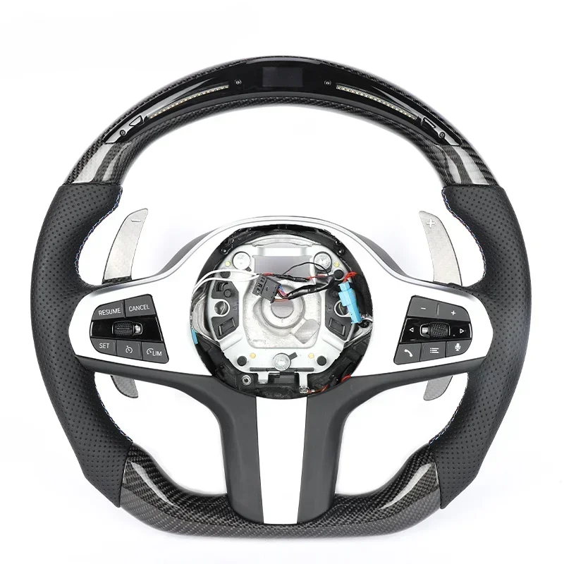 

For BMWs G20 G28 G30 G38 G32 G11 G12 G01 G02 G05 G06 G07 M3 M5 M8 M4 Customized Carbon Fiber Steering Wheel