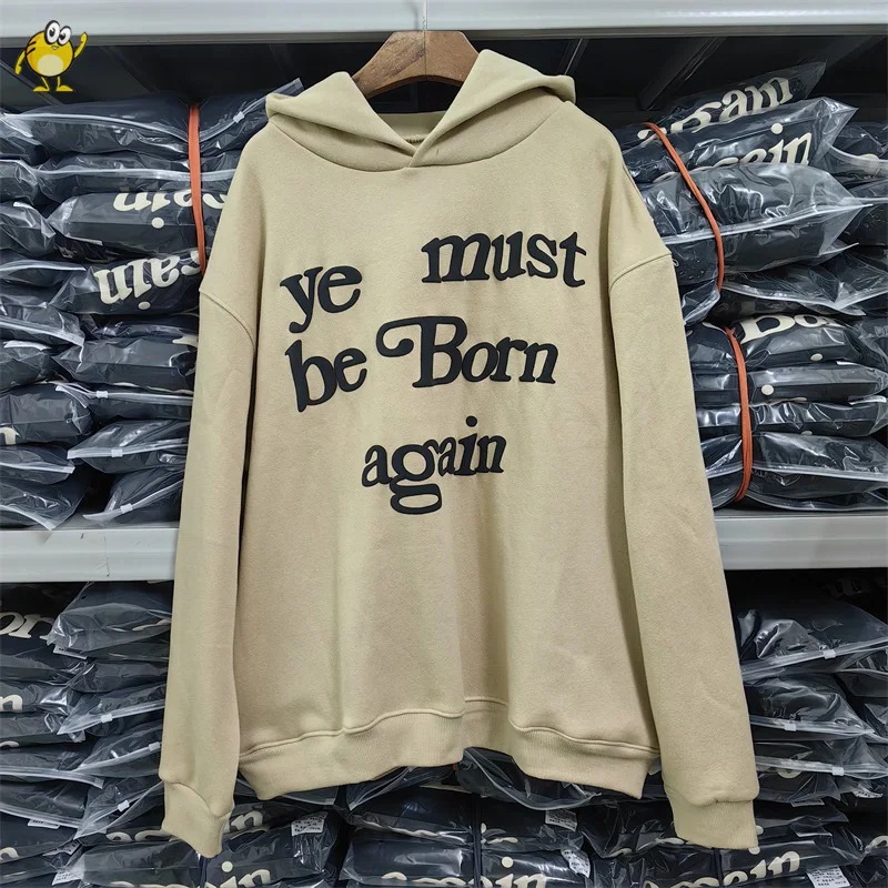 

New Ye Must Be Born Again Puff Logo XYZ Hoodies Men Woman 1:1 Best Quality Classic Fashion Kanye West Hooded Pullovers