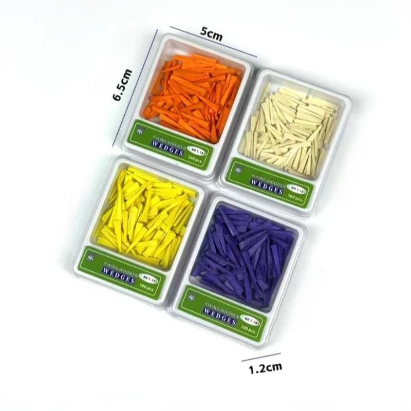 6×100Pcs/Box Dental Interdental Wood Wedges Fixing Materials Tooth Gap Wedge For Matrix System Dentist Disposable Supplies