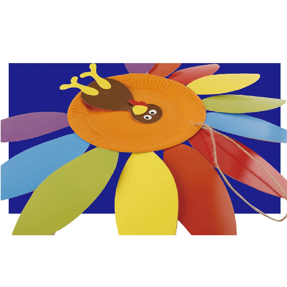 

3Pcs Turkey Crafting Materials Funny DIY Accessories Kids Thanksgiving Decor Hanging EcoFriendly Safe Educational Toys