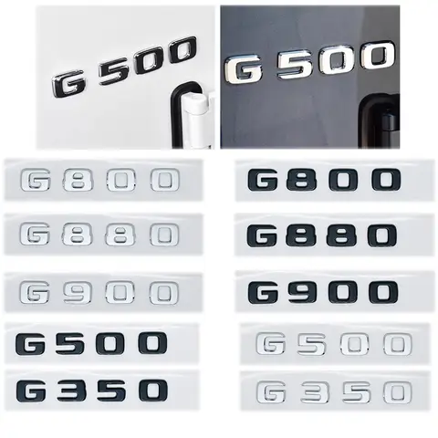 3D Letter Car Sticker Modified Tail Trunk Emblem Badge for Mercedes Benz G Class G55 G63 G65 G200 G230 G300 G350 G400 G500 G550