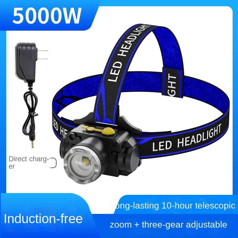 Running Headlamp Led Camping Rechargeable Headband Bright Headlamp Fishing High Power Waterproof Stirnlampe Portable Lighting