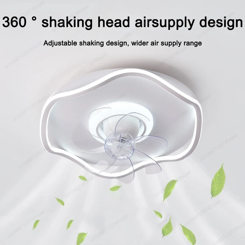 20 Inch LED Lighting 7 Blades DC Motor Ceiling Fan Light Suitable For Living Room Bedroom Remote Control Lighted Electric Fan