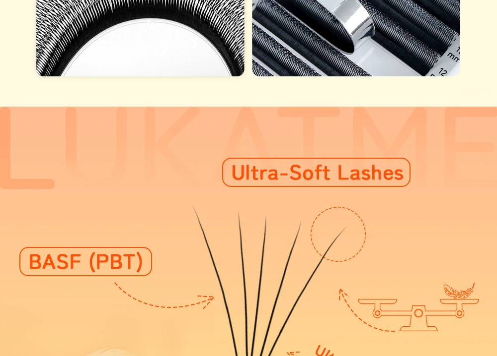 LUKATME V-förmige Wimpern 3D 4D 5D Schmale Vorgefertigte Fächerwimpern 0,07mm Flauschige Faux-Nerz V-Form Wimpernverlängerungen – Detail 5
