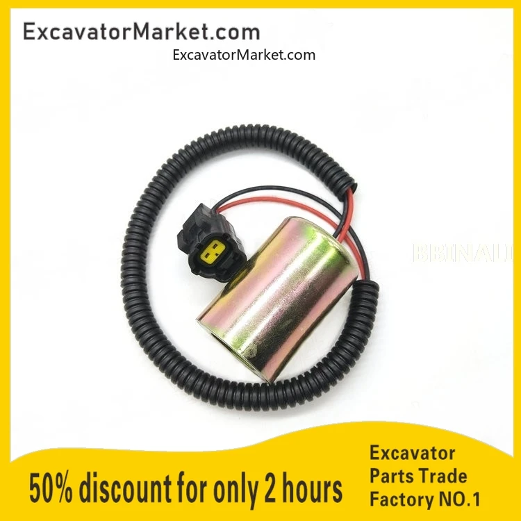 

For Daewoo Doosan Dh60-7 Dx60-5/7 Solenoid Coil Solenoid Coil 12v Big Small Plug Excavator Accessories excavator Accessories