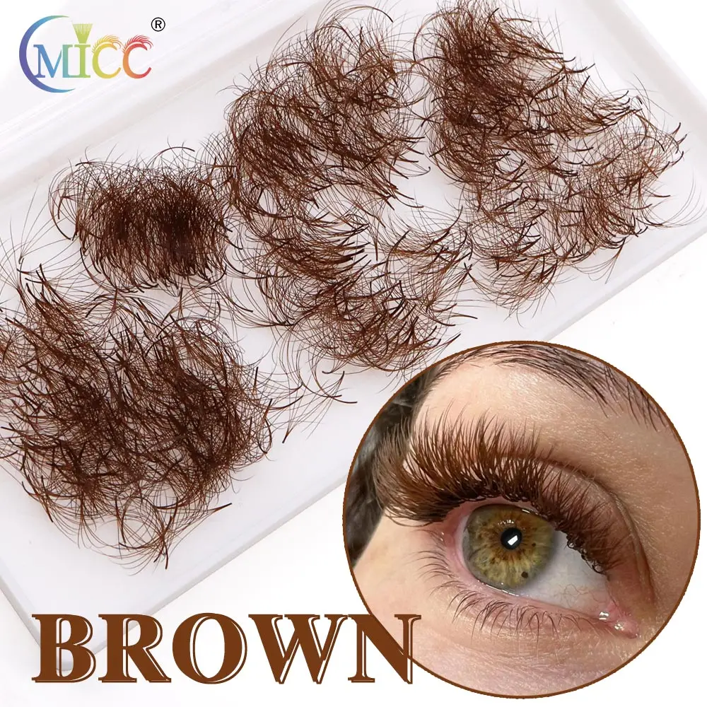 1000 Fans PBT Hybrid Brown Premade Volume Fan Lash Extensions Thin Pointy Base 500 Fans Loose Promade Volume Lashes Makeup Cilio