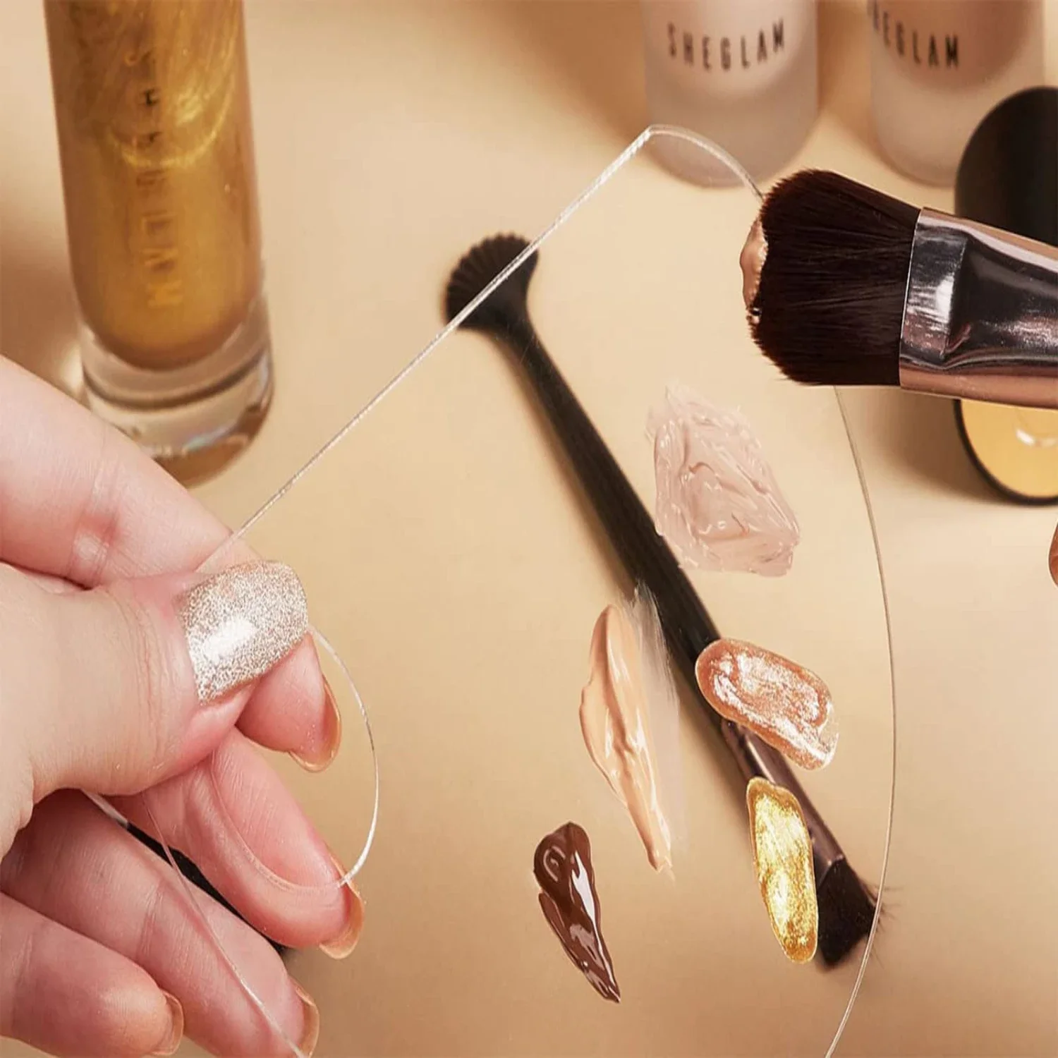 Mühelos atemberaubende professionelle Make-up-Paletten aus Acryl mit praktischem Schaberwerkzeug – perfekt für Enthusiasten und Handwerker