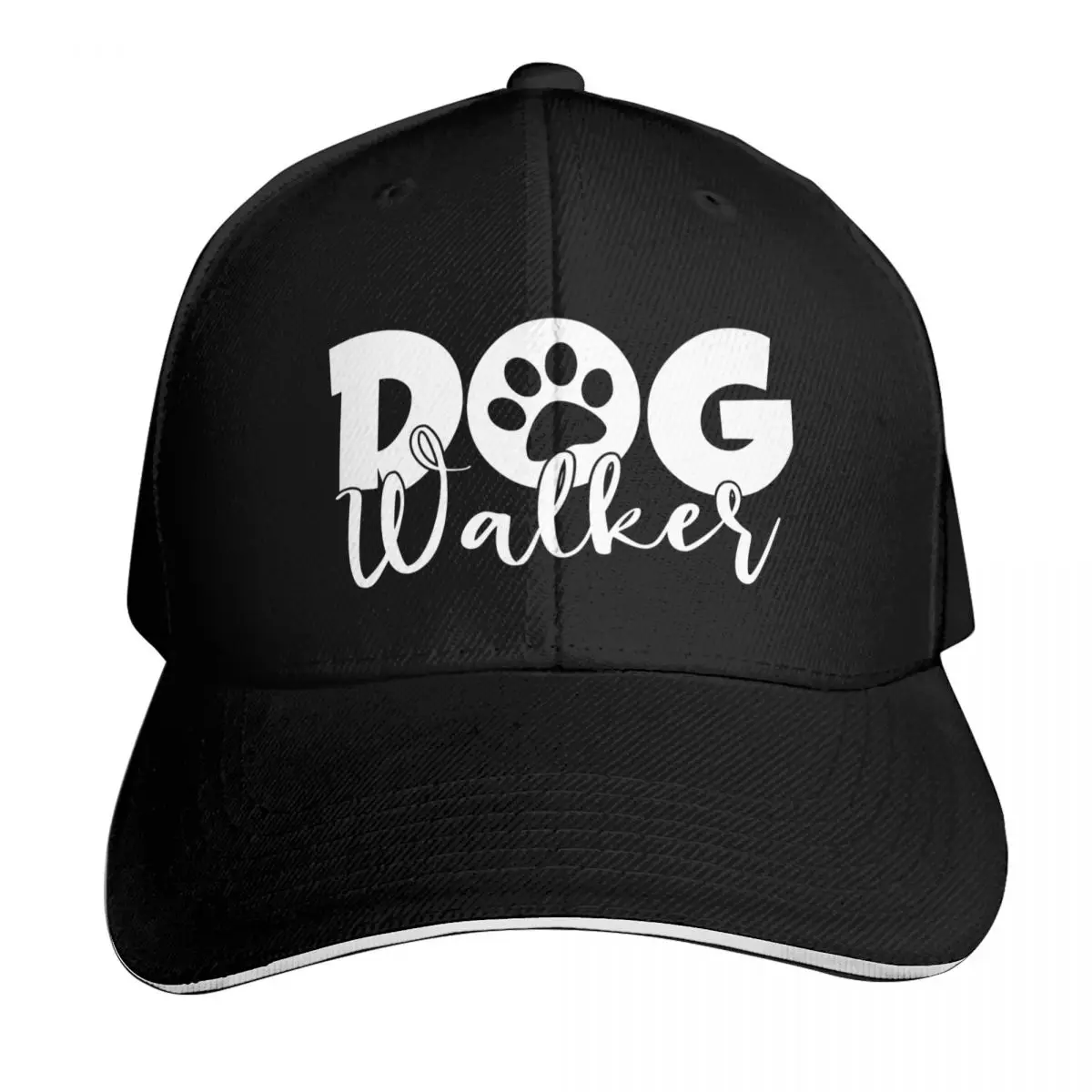 Dog Walker Tee, Funny Dog walking Baseball Cap Vintage Retro Embroidered Lightweight Packable Gift for Him Her