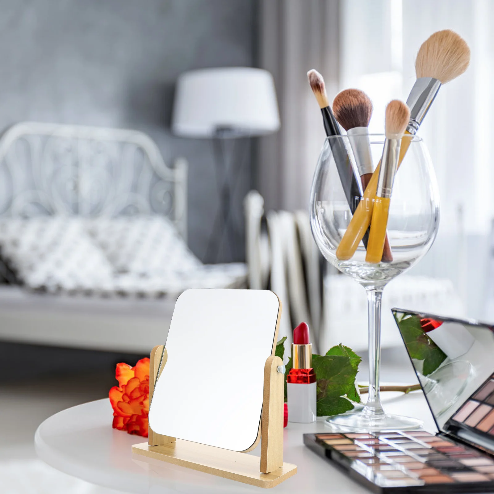 Table à manger à effet miroir pour filles, bureau de courtoisie, commode de maquillage, table à manger, boutique de bijoux, voyage pour femmes