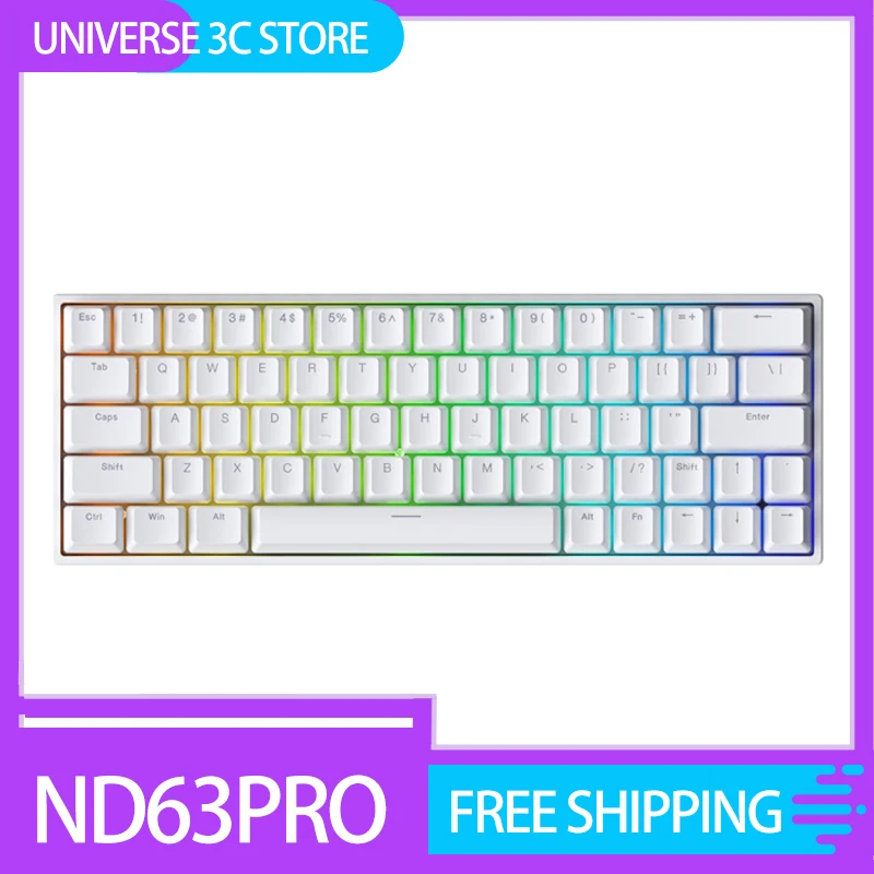 Irok Nd63 Pro Mechanical Keyboard Wired Magnetic Switch Hotswap Rgb E-Sports Customize Keyboard For Accessories Office Gaming