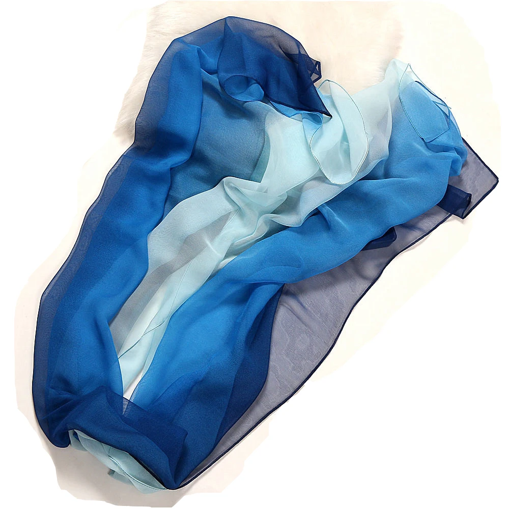 

Fashion Gradient Printing Georgette Chiffon Scarves Scarf Women 180*70cm Large Long Soft Thin Wrap Scarf Shawl Beach foulards