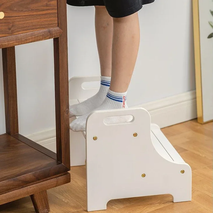 Kitchen Step Two Step Stool on A Footstool Solid Wood Stair Steps To Wash Feet Step Legs on Stool Ladder Up To The The Washer