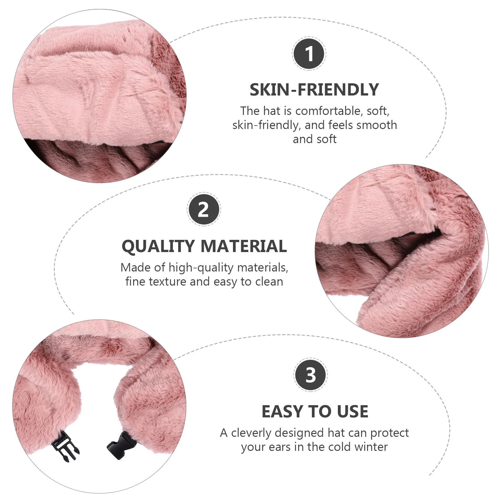 

Winter Hat for Women Thick Warm Ear Protection Cap Outdoor Wind-Proof Knit Beanie Ideal for Skiing Cycling Walking Daily Wear