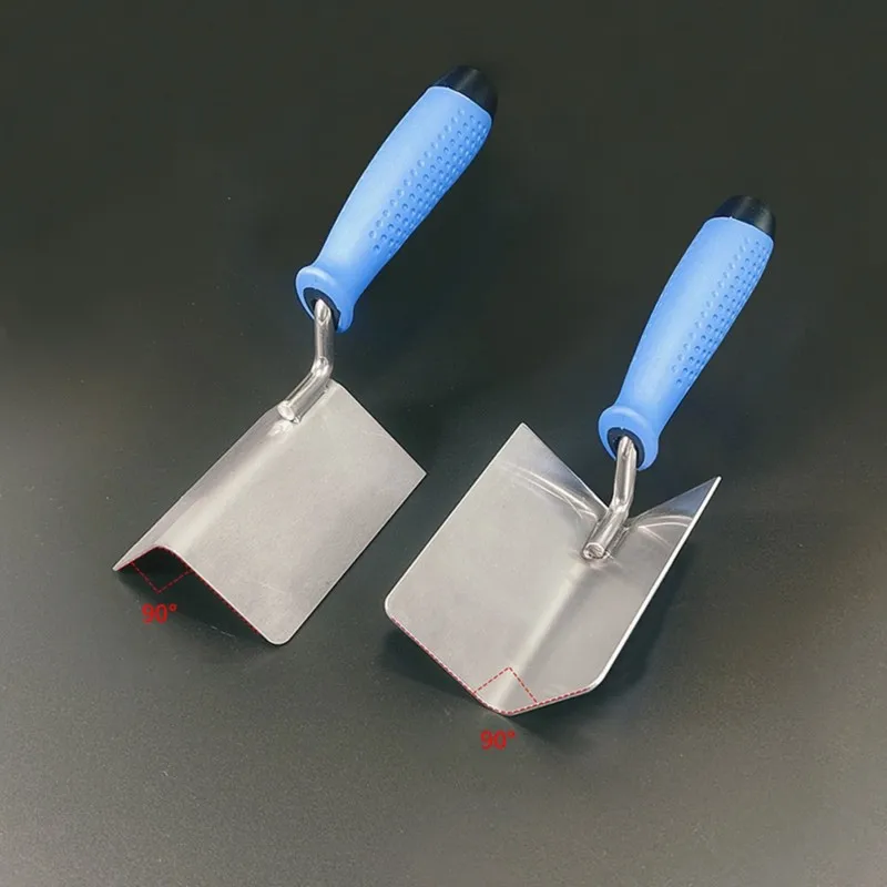 aa77-デュアルアングル左官工具-ステンレス製コーナートロウェルセット（プラスチックハンドル付き）