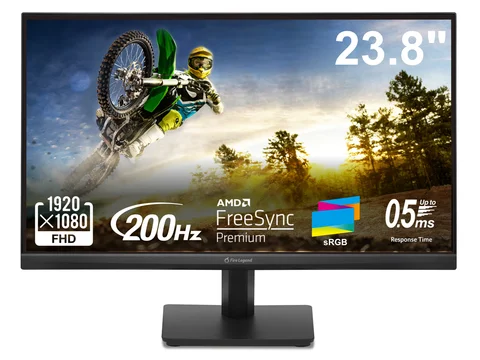 Acer AOpen 24" (23.8" viewable) Full HD 200Hz IPS with AMD FreeSync Premium 0.5ms LCD Gaming Computer Monitor for both work and gaming 24KG1Y X3bip