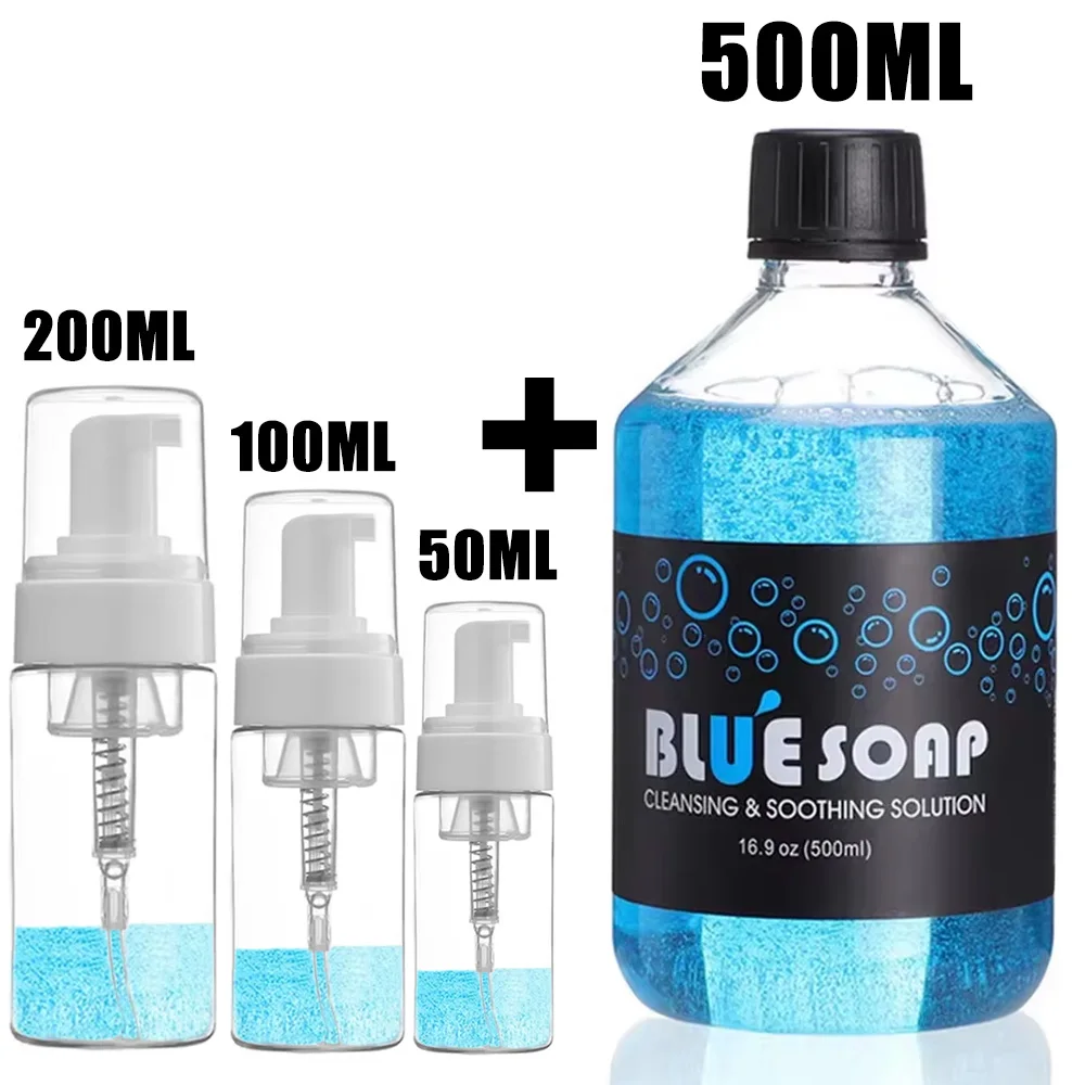 

Tattoo Blue Soap Cleaning Soothing Solution Blue Algae Soap with Tattoo Foaming Bottle for Tattoo Aftercare Accessories
