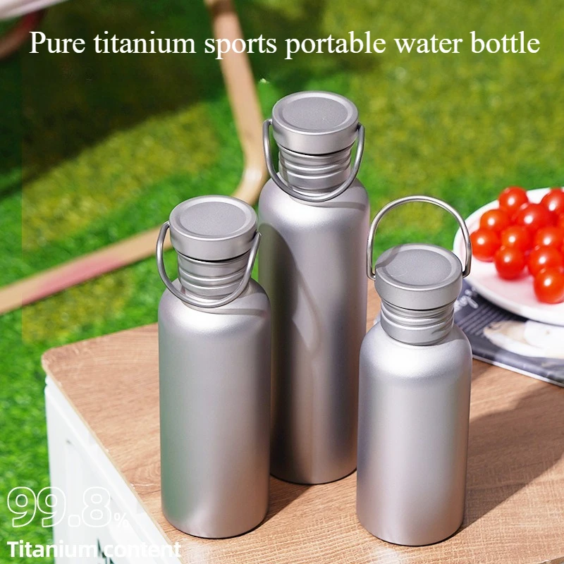 

500ml 600ml 750ml Titanium Water Bottle Outdoor Camping Supplies Tourism Sports Cycling Hiking Camping Water Bottle