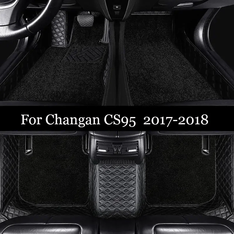 

Car Floor Mats For Changan CS95 2018 2017 Artificial Leather Waterproof Custom Auto Foot Pads Automobile Carpets Rugs Covers