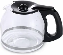 12-Cup Glass Replacement Carafe for Mr. Coffee Model #SK12, SK13, EHX23, JWX31, SJX23, SJX39 (Black, Replaces PLD12-RB)