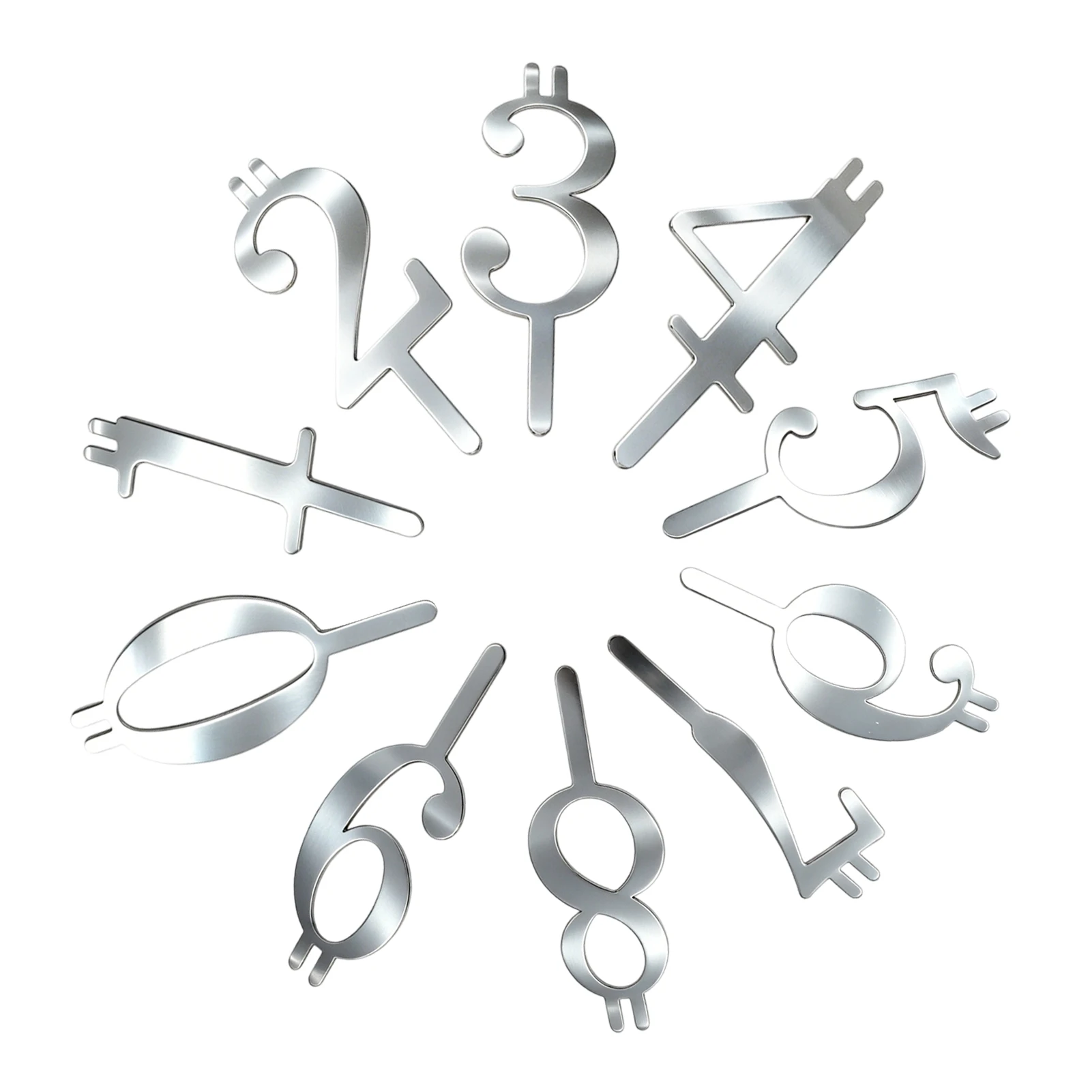 Stainless Steel Candlestick Decoration Number Birthday Candles Holders Adjustable Cake Accessories For Adults Girls Women Boys