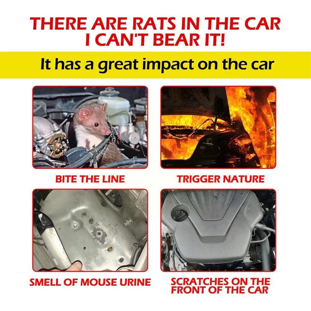 60ml Automobile Engine Mouse Spray Rat Repellent Spray For Protecting Wires Cables Car Engines Car Accessories D3Y8