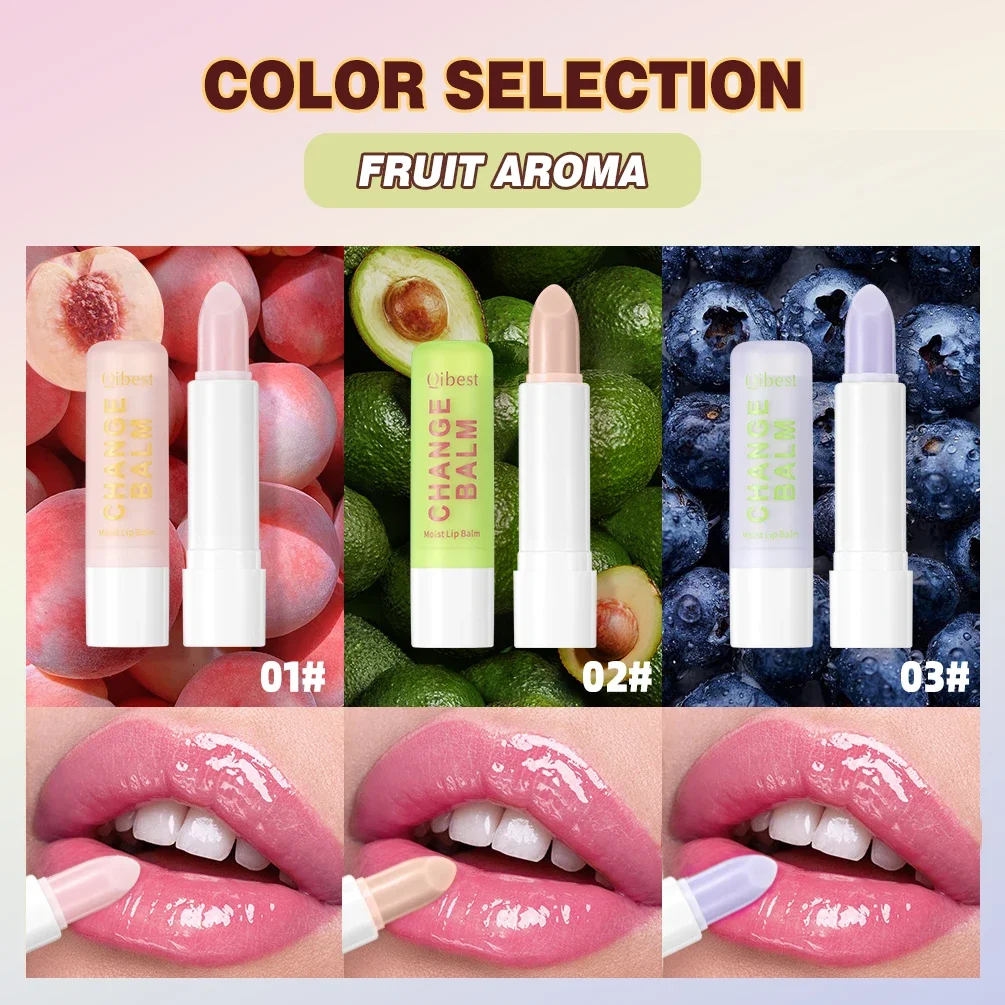 QIBEST Set di rossetti che cambiano colore Balsamo per labbra colorato Rossetto Idratante duraturo Macchia per labbra Nutriente Riparazione Cura delle labbra Cosmetici