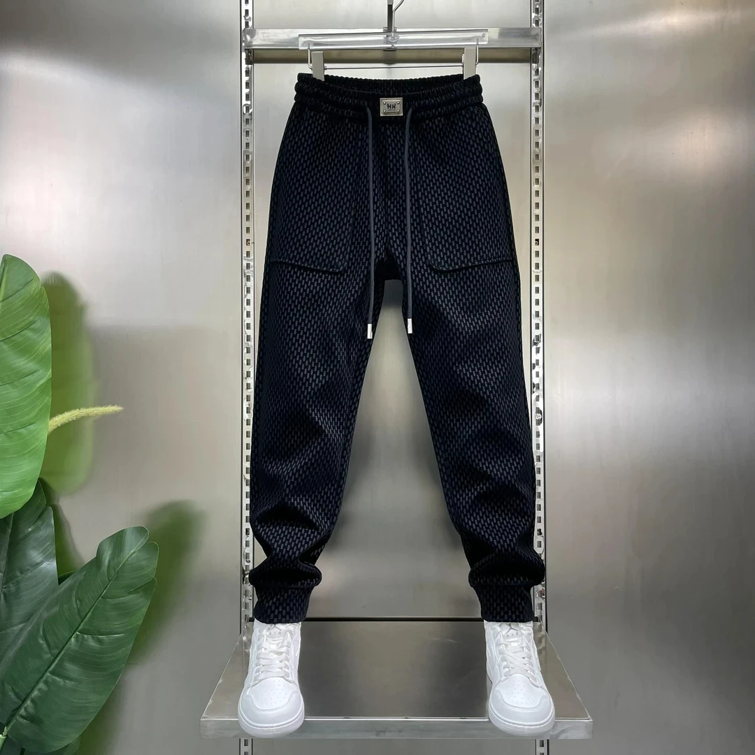 

Весна 2025: Новые высококачественные спортивные брюки прямого кроя для мужчин, свободные, люксовые, с индивидуальным дизайном, длинные, модные, брендовые