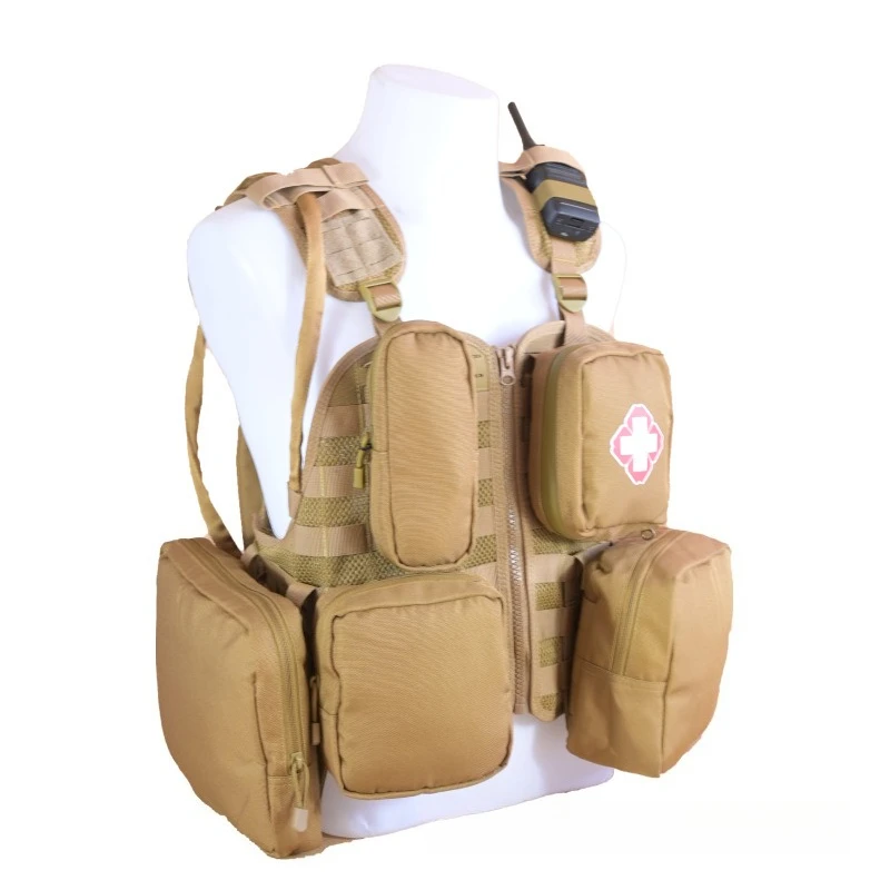 Multifunctional Forest Fire Vest Generation Flame Retardant Aramid Tactical Vest Oxford Outdoor Self-Rescue Escape Carrier
