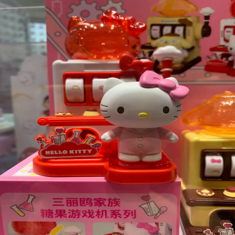 Máquina de Juego de Dulces de Personajes de Sanrio, Serie Hello Kitty, My Melody, Kuromi, Pompompurin, Caja Sorpresa, Lindas Mini Figuras Decorativas, Regalo