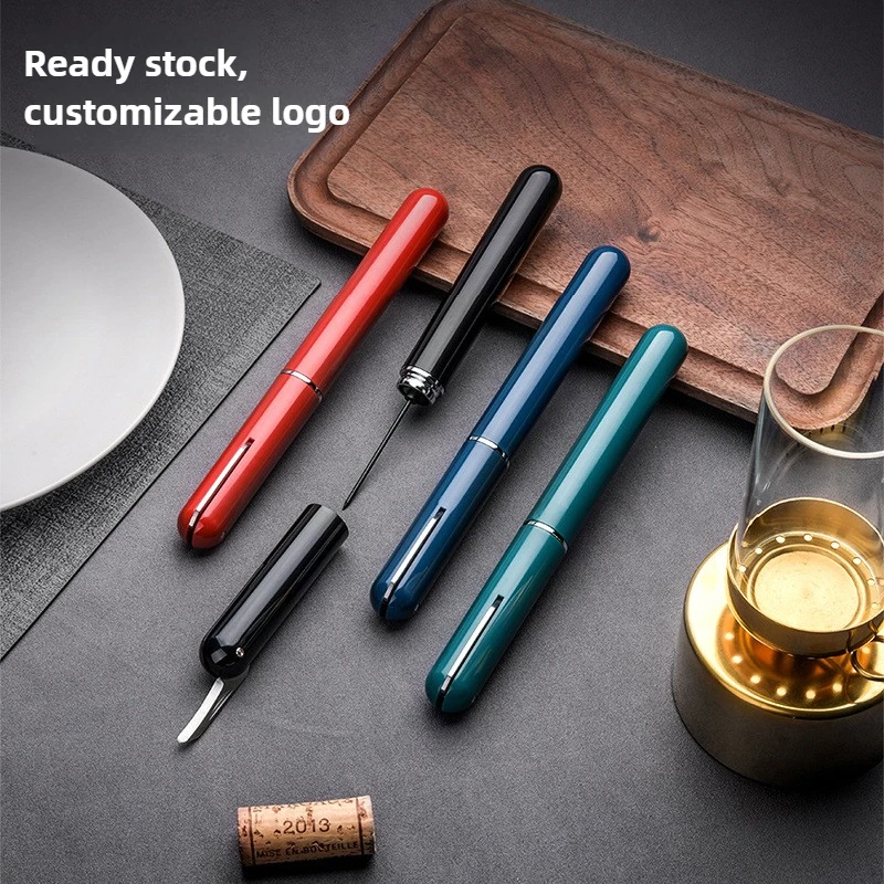 

Portable Electric 2in1 Air Pressure Wine Opener Air Pump Cork Remover with Foil Cutter Desktop Wine Bottle Opener for Home Party